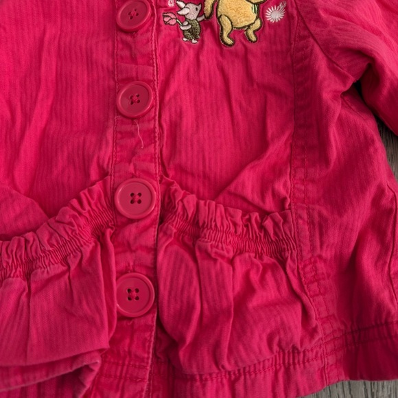 Disney Winnie the Pooh baby girls' coat jacket bright pink size 12-18 month - Picture 3 of 7